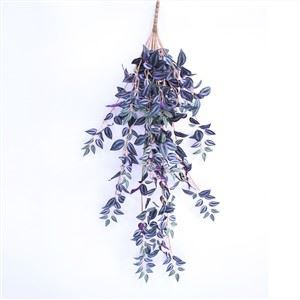 কৃত্রিম বেগুনি ভ্রু পাতা ঝুলন্ত উদ্ভিদ