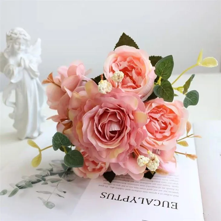 artificial peony bouquet
